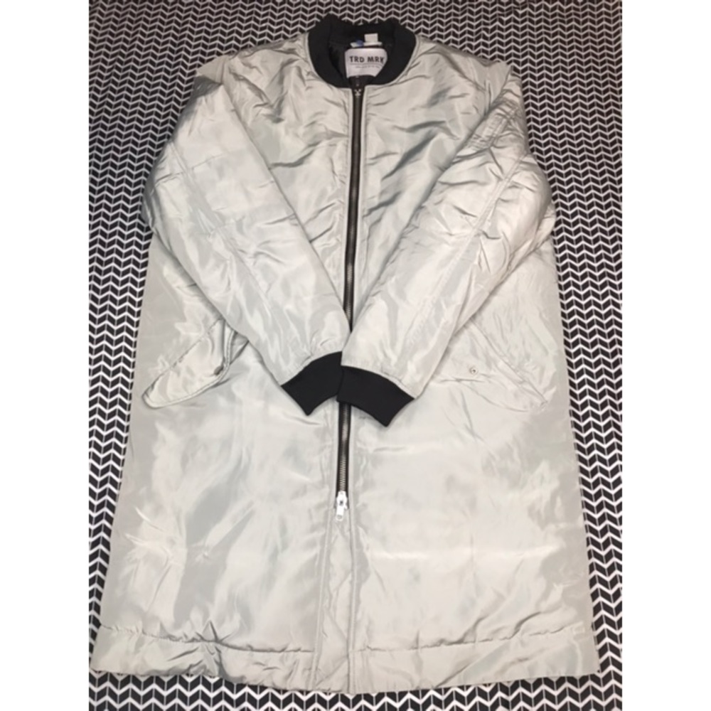 H&M- Long Bomber Jacket- Size L. New without tags.